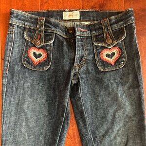 Frankie B. Pink Heart Pocket Jeans